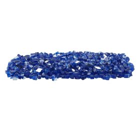 Fire Glass, 20LBS / 9KG High-Temperature Resistant Fireplace Rocks, 1/2-Inch / 12.7 mm Reflective & Smokeless Firepit Glass Rock