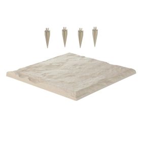 Garden Stepping Stones, 8Pcs 15.5 x 15.5 in, Decorative Stepping Stones with Stakes, Weather-Resistant Plastic Pathway Pavers, Smooth Surface