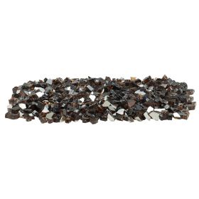 Fire Glass, 20 LBS / 9.0 KG High-Temperature Resistant Fireplace Rocks, 1/2-Inch / 12.7 mm Reflective & Smokeless Firepit Glass Rock