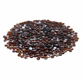 Fire Glass, 10LBS / 4.5KG High-Temperature Resistant Fireplace Rocks, 3/4-Inch / 19.05 mm Reflective & Smokeless Firepit Glass Beads