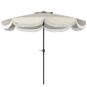 9FT Patio Umbrella, UPF 30+ Outdoor Market Umbrella with Crank, 8 Ribs, Push Button Tilt, Vented Patio Table Umbrella for Deck Backyard Lawn