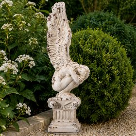 Tall Magnesium Oxide Garden Sculpture, Elegant Outdoor Decorative Statue