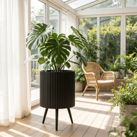 Plant Pot with Stand And Tapered Legs 20 Inch Size Options Available for Home Garden Decor