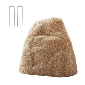 Faux Rock Cover, Outdoor Fake Rock Well Pump Cover, Realistic Natural Texture (Color: Sand Brown, shape: Irregular Cone)